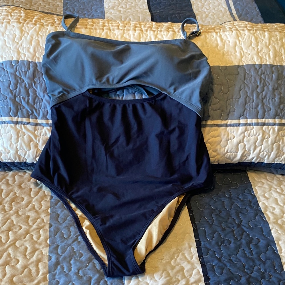 Kona Sol blue and navy Swimsuit